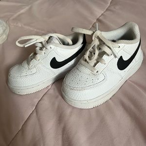 Nike Air Force black and white toddler